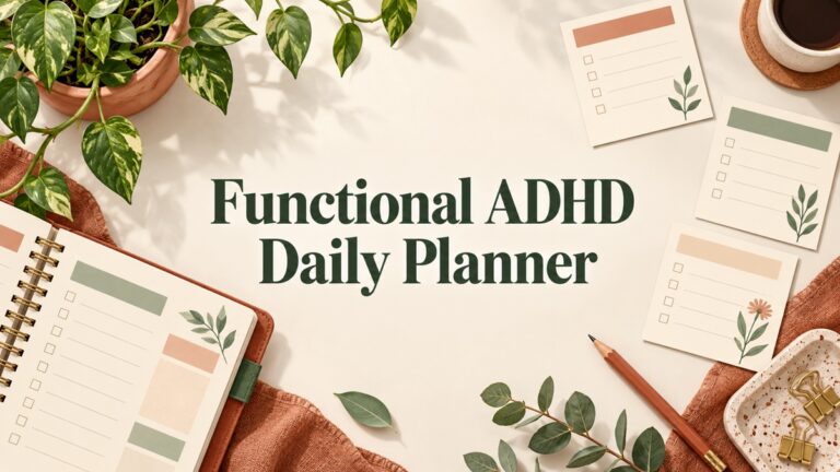 Functional ADHD Daily Planner illustrated article cover