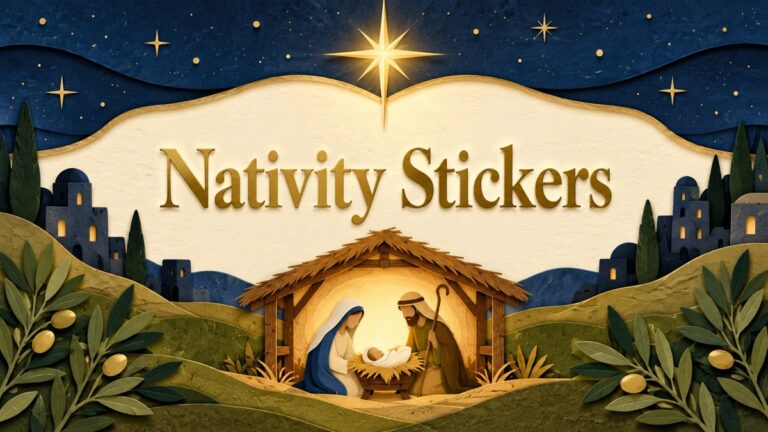 Nativity Stickers illustrated article cover