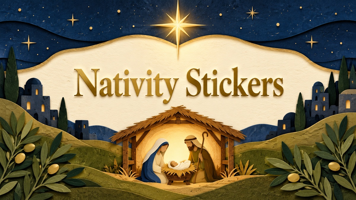Nativity Stickers illustrated article cover