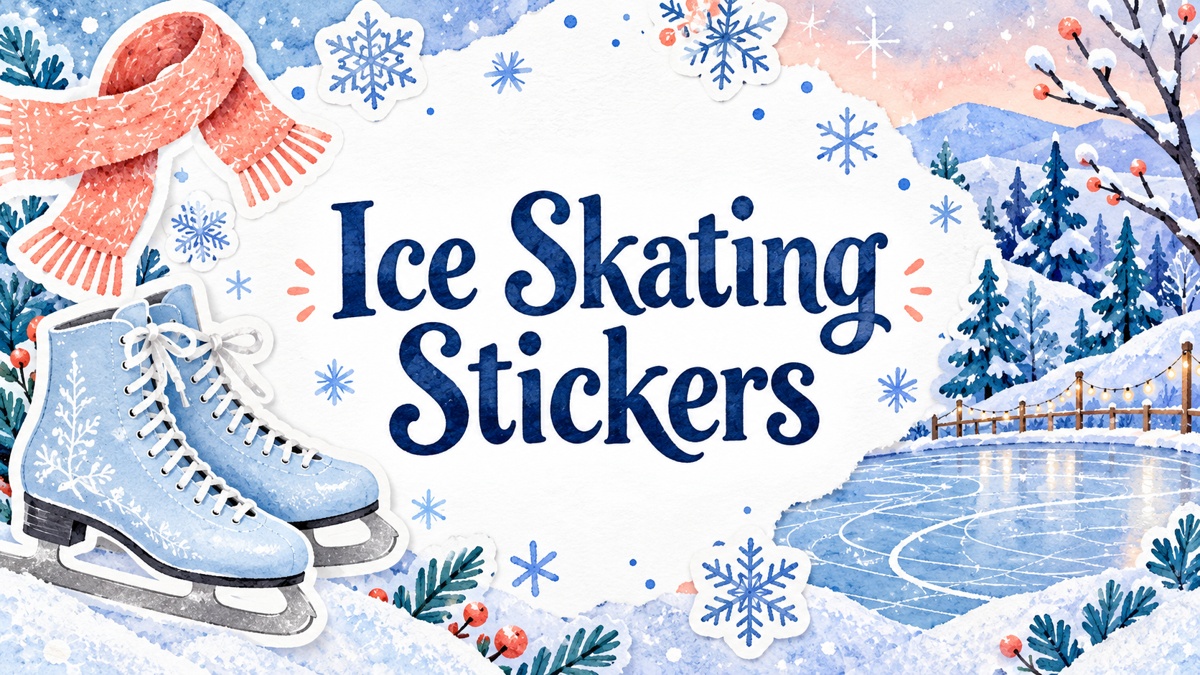 Ice Skating Stickers illustrated article cover