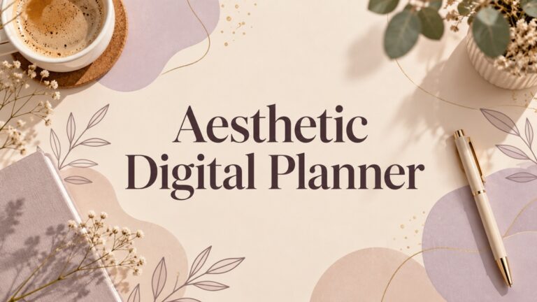 Aesthetic Digital Planner illustrated article cover