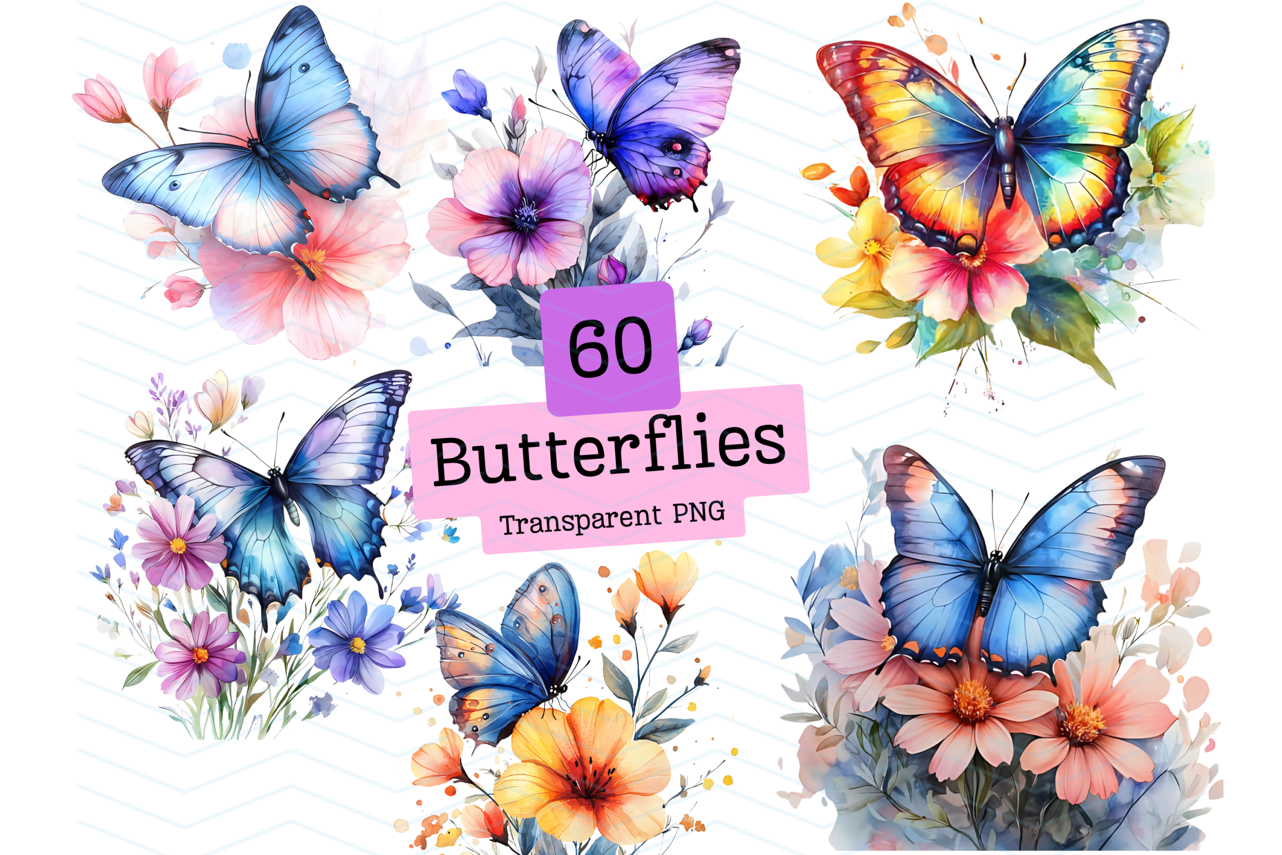 butterfly stickers: Sixty Colorful Butterfly Illustrations with Floral Details original product preview