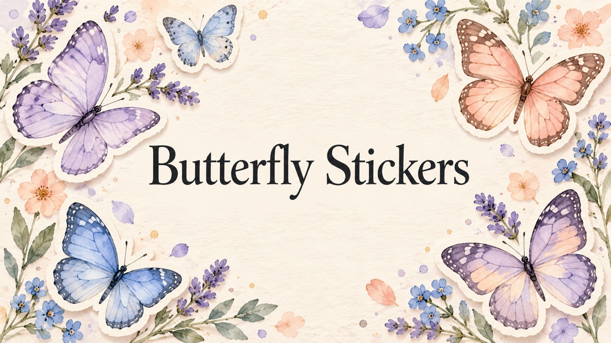 Butterfly Stickers illustrated article cover
