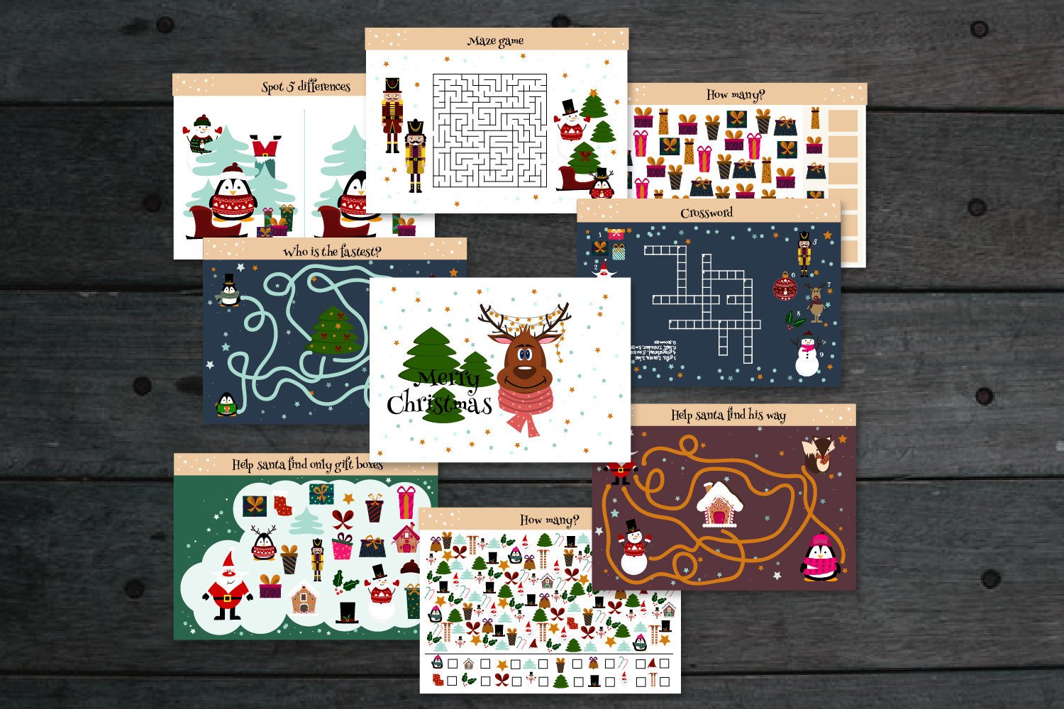 christmas activity books: Christmas Activity Printables with Nineteen Activities original product preview