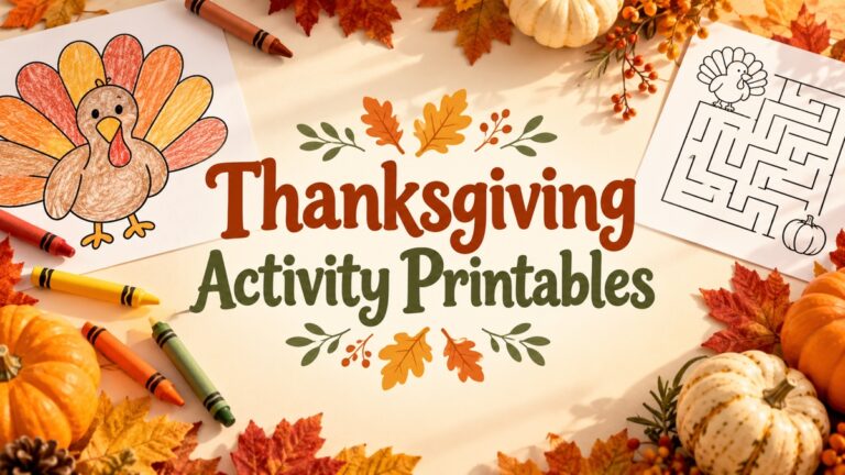 Thanksgiving Activity Printables illustrated article cover