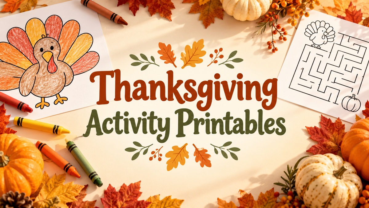 Thanksgiving Activity Printables illustrated article cover