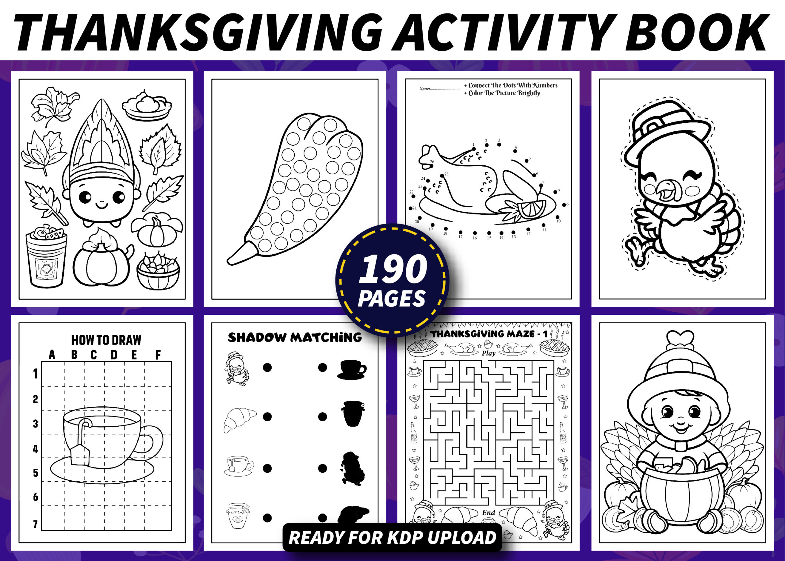 thanksgiving activity printables: Thanksgiving Activity Book Volume Three with Multiple Source Formats original product preview