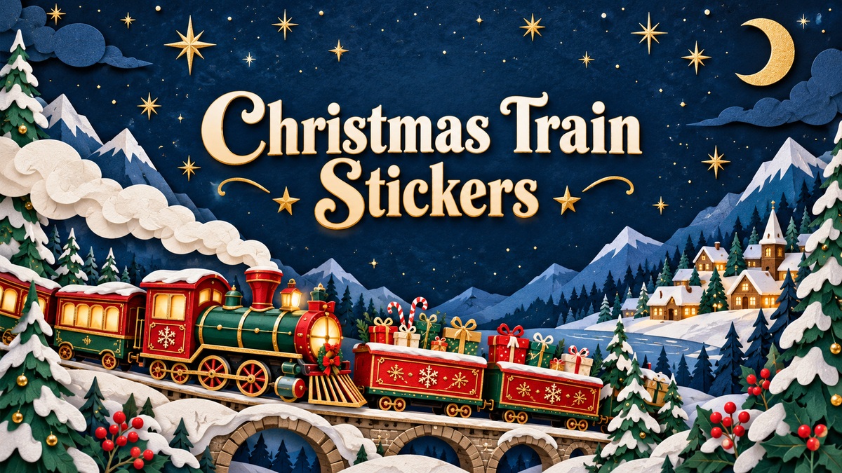 Christmas Train Stickers illustrated article cover