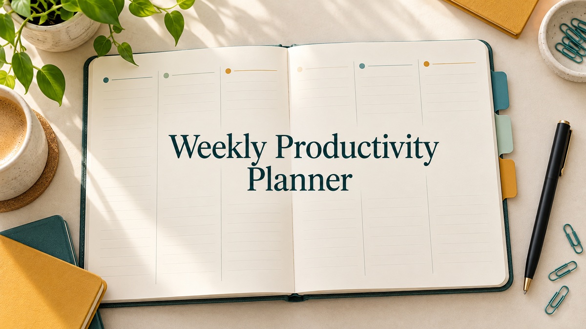 Weekly Productivity Planner illustrated article cover