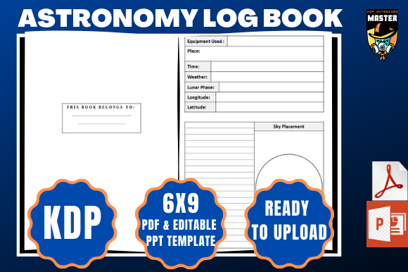 astronomy observation log templates: 100-Page Astronomy Interior with PowerPoint File