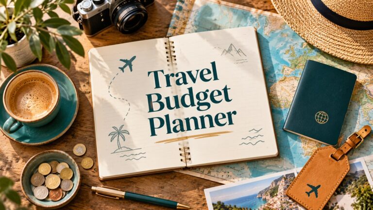 Travel Budget Planner — illustrated editorial cover
