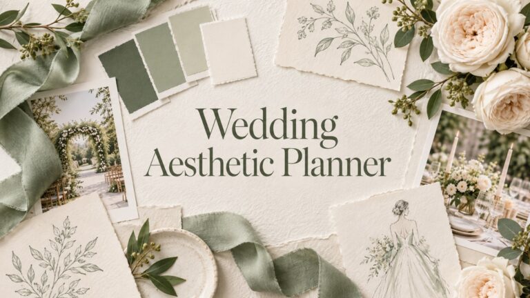 Wedding Aesthetic Planner — illustrated editorial cover