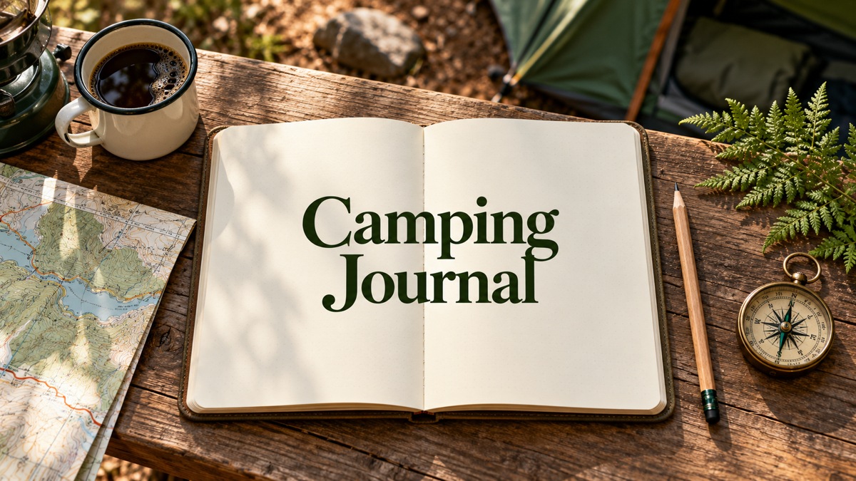 Camping Journal — illustrated editorial cover