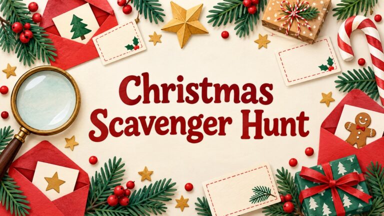 Christmas Scavenger Hunt — illustrated editorial cover