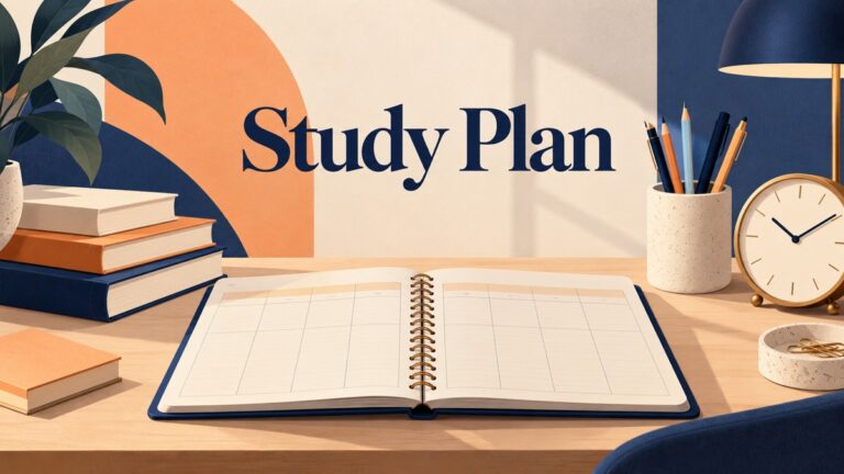 Study Plan — illustrated editorial cover