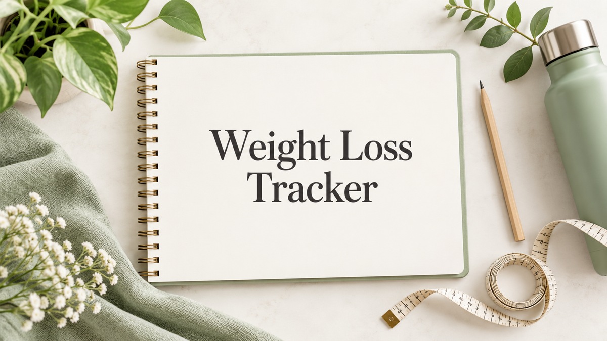Weight Loss Tracker — illustrated editorial cover