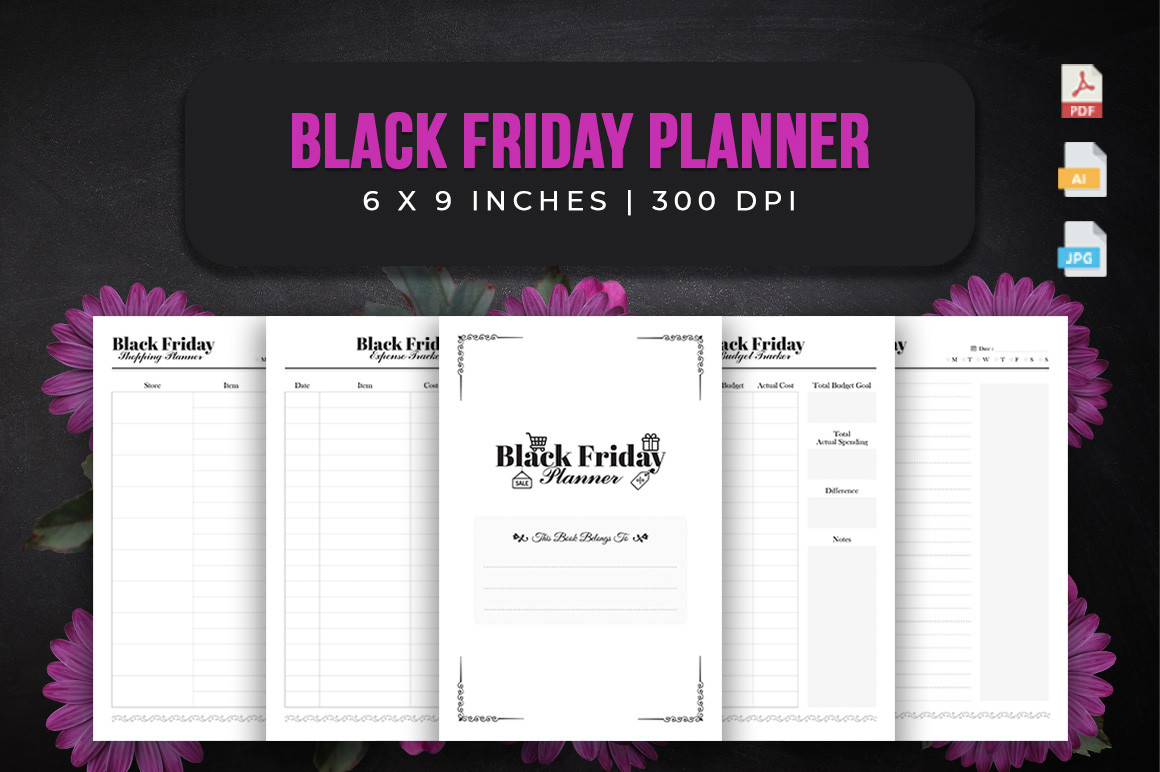 Black Friday Shopping Planner — Compact Black Friday Shopping and Budget Planner