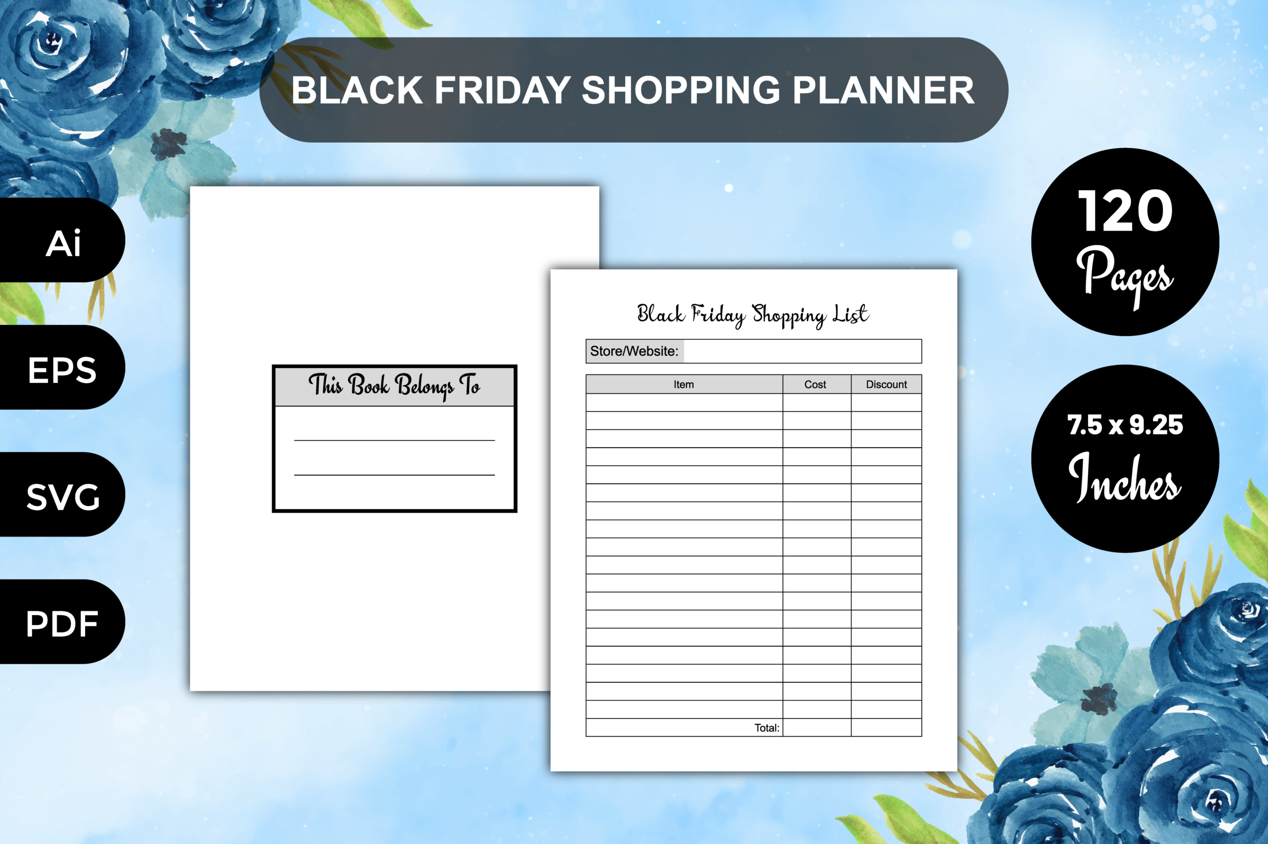 Black Friday Shopping Planner — Black Friday Shopping Planner with Vector Sources
