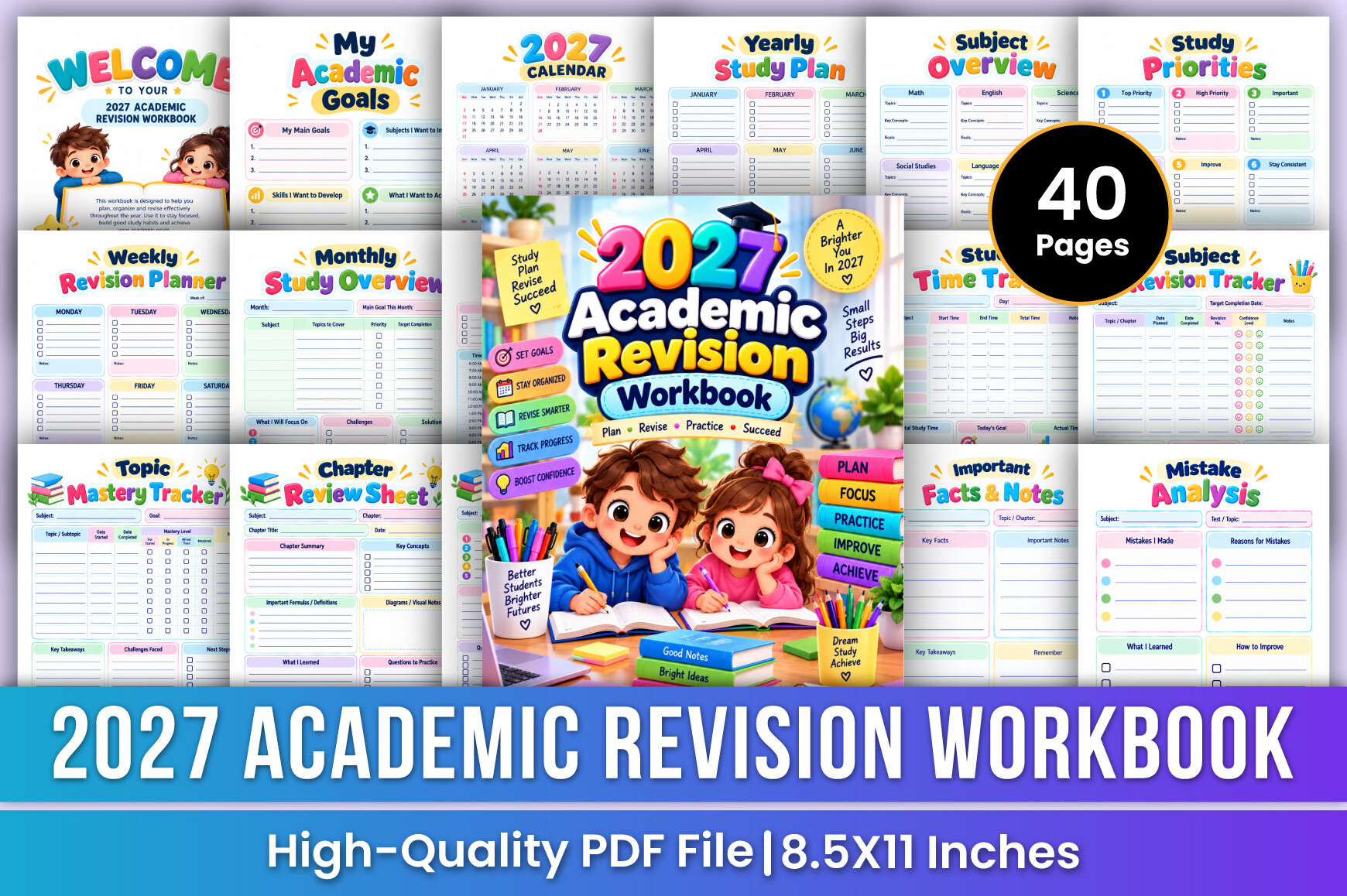 Exam Planner — 2027 Academic Revision Workbook
