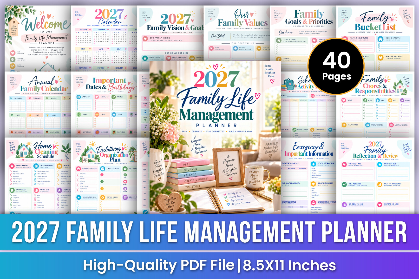 Family Planner — 2027 Family Life Management Planner