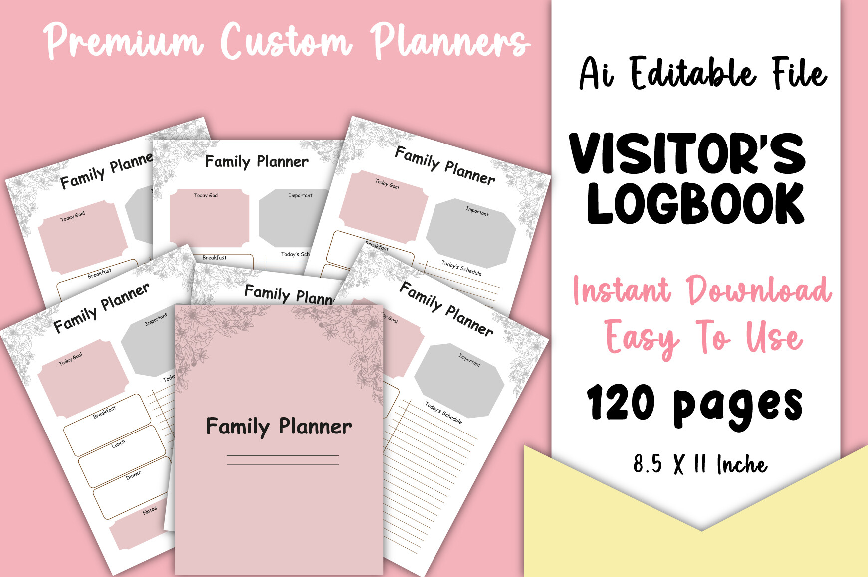 Family Planner — Editable Family Planner Interior by Alora