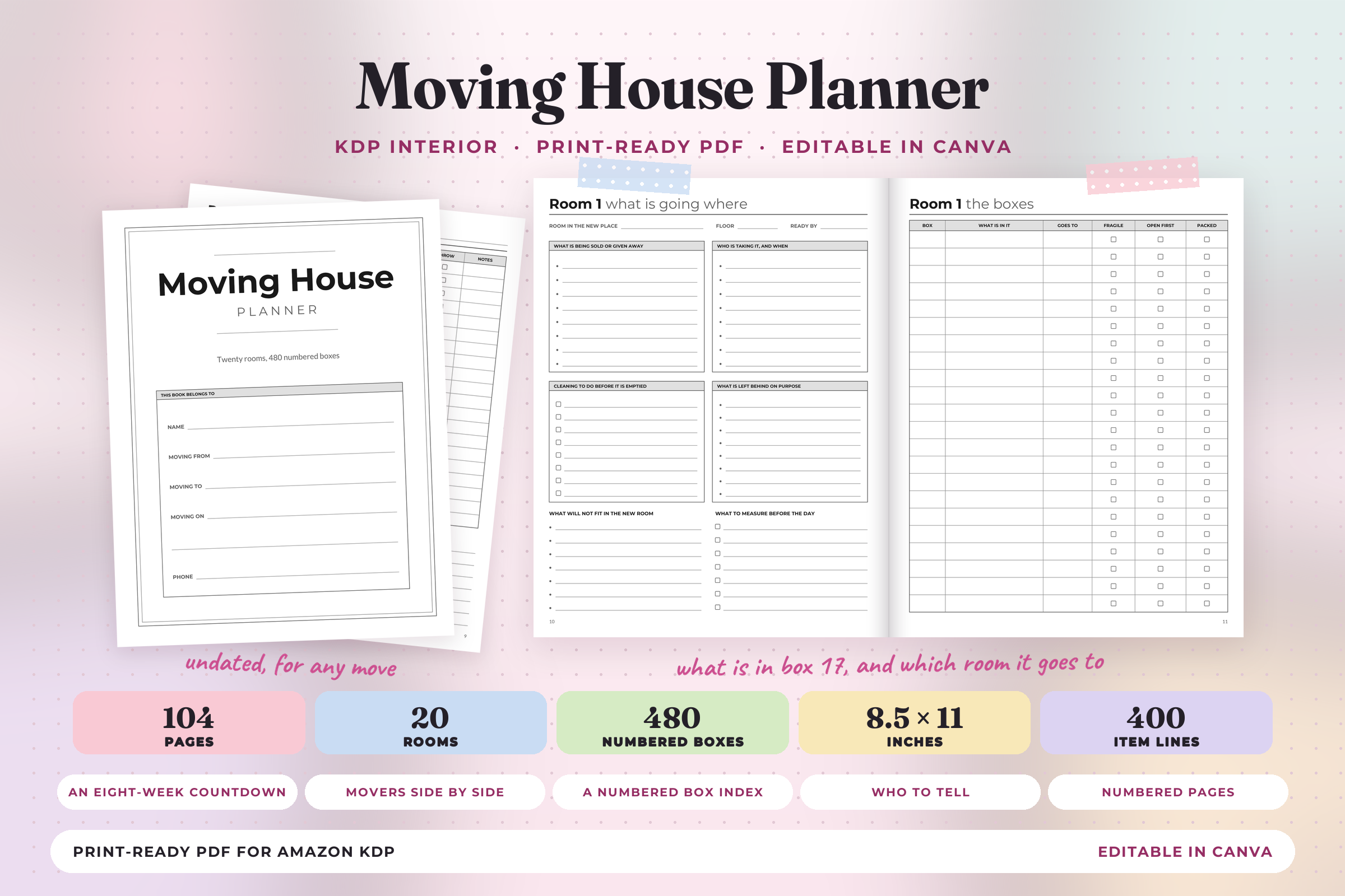 Moving Planner — Moving House Planner with a 480-Box Index