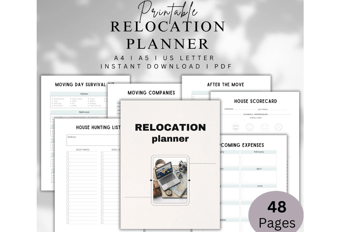 Moving Planner — Multi-Size Printable Relocation Planner