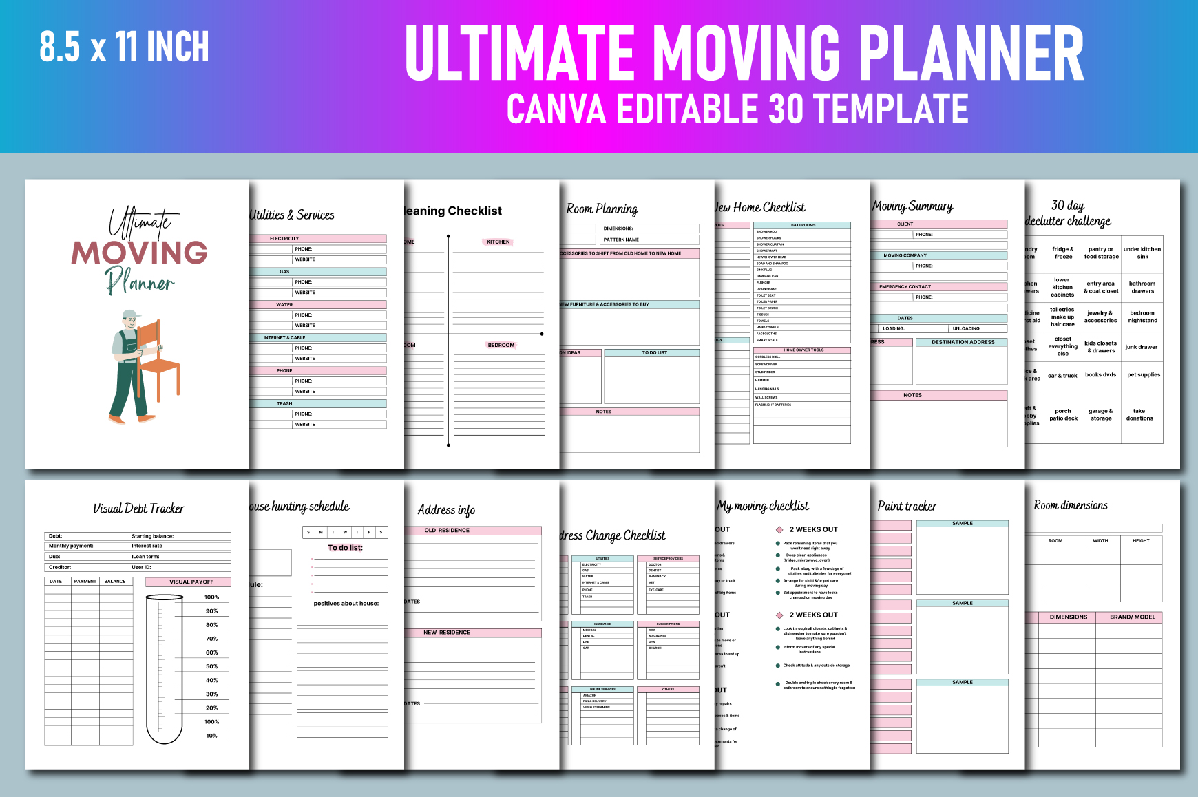 Moving Planner — Ultimate Moving Planner Canva Template