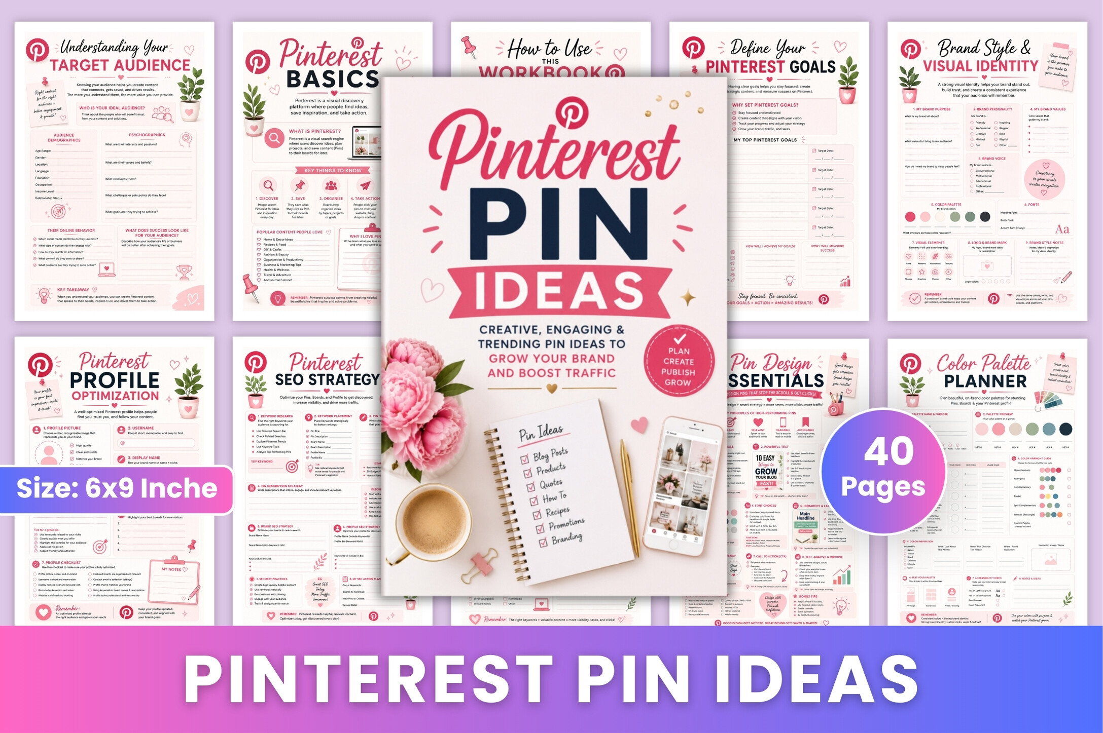 Pinterest Planner — Pinterest Pin Ideas by KDPMart