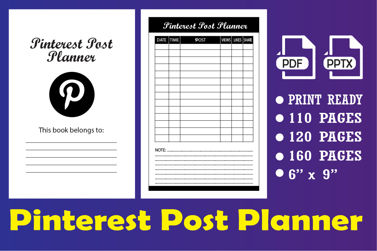 Pinterest Planner — Compact Pinterest Post Planner by HASNAB