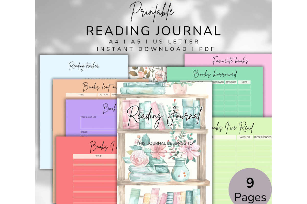 Reading Journal — Printable Reading Journal with Lending Records