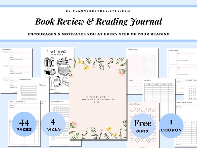 Reading Journal — Reading Planner for Books, Reviews, and Series