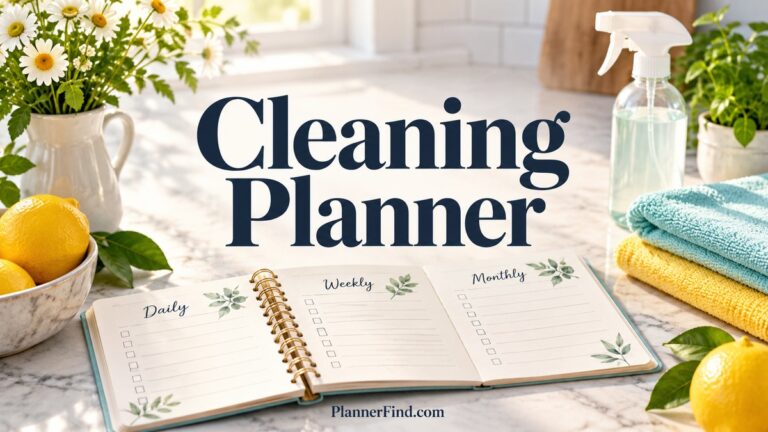 Cleaning Planner in a realistic styled planning workspace