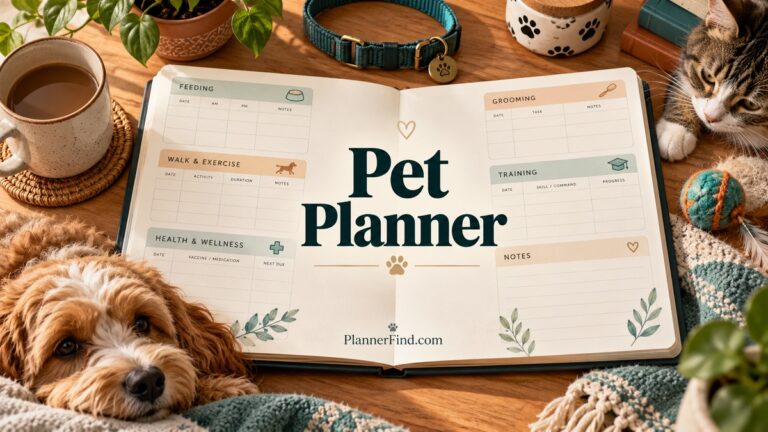 Pet Planner in a realistic styled planning workspace