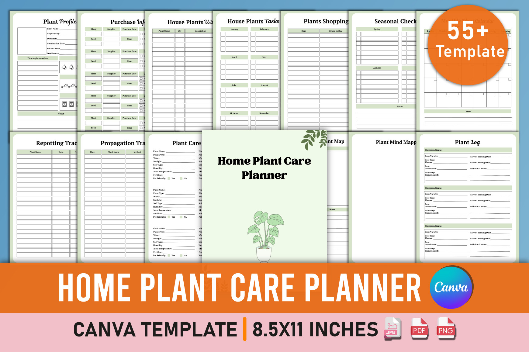 Plant Care Journal: An Editable 57-Page Collection for Care and Supplies original product preview