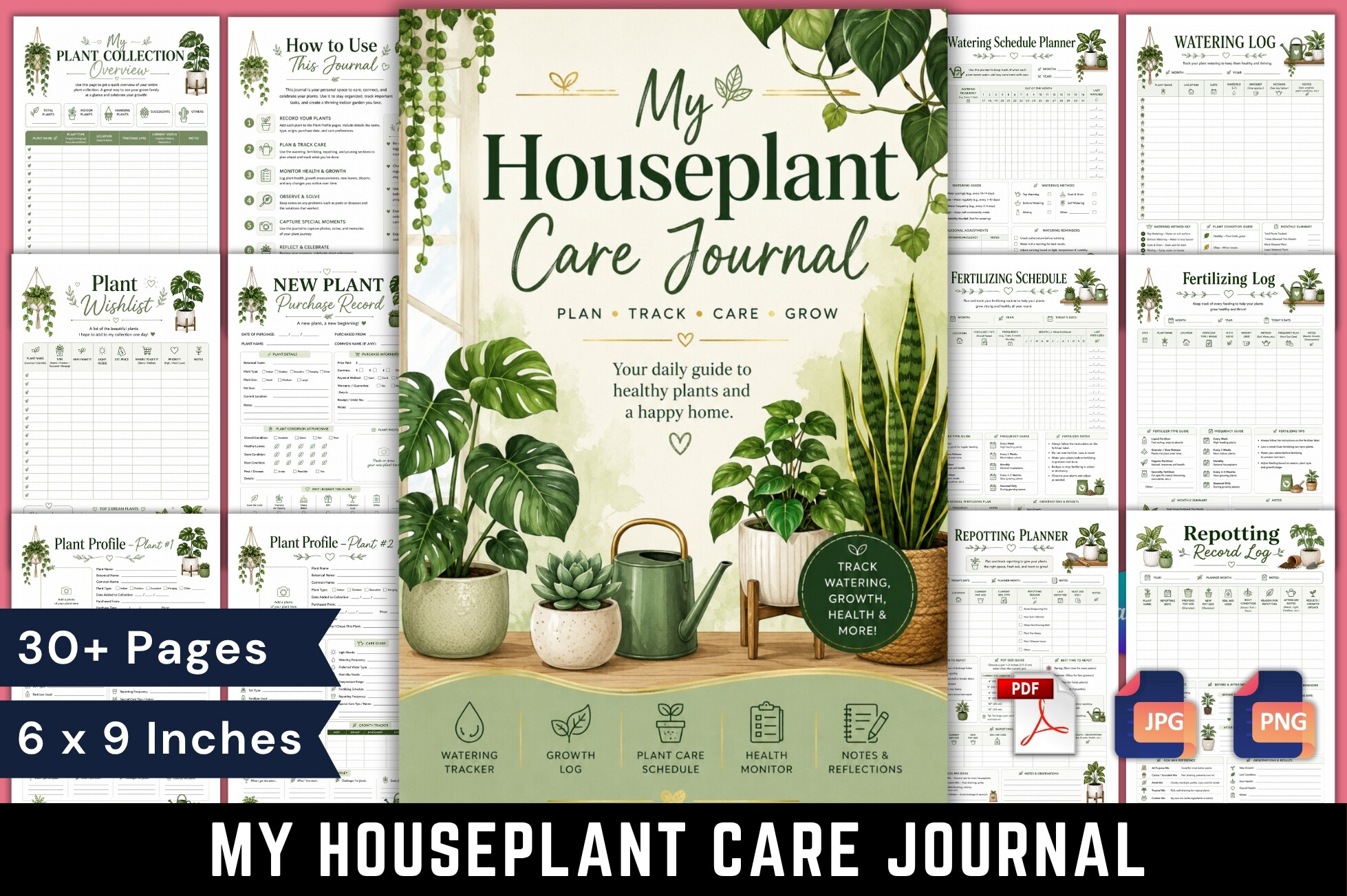 Plant Care Journal: A 32-Page Journal with Location Maps and Yearly Review original product preview