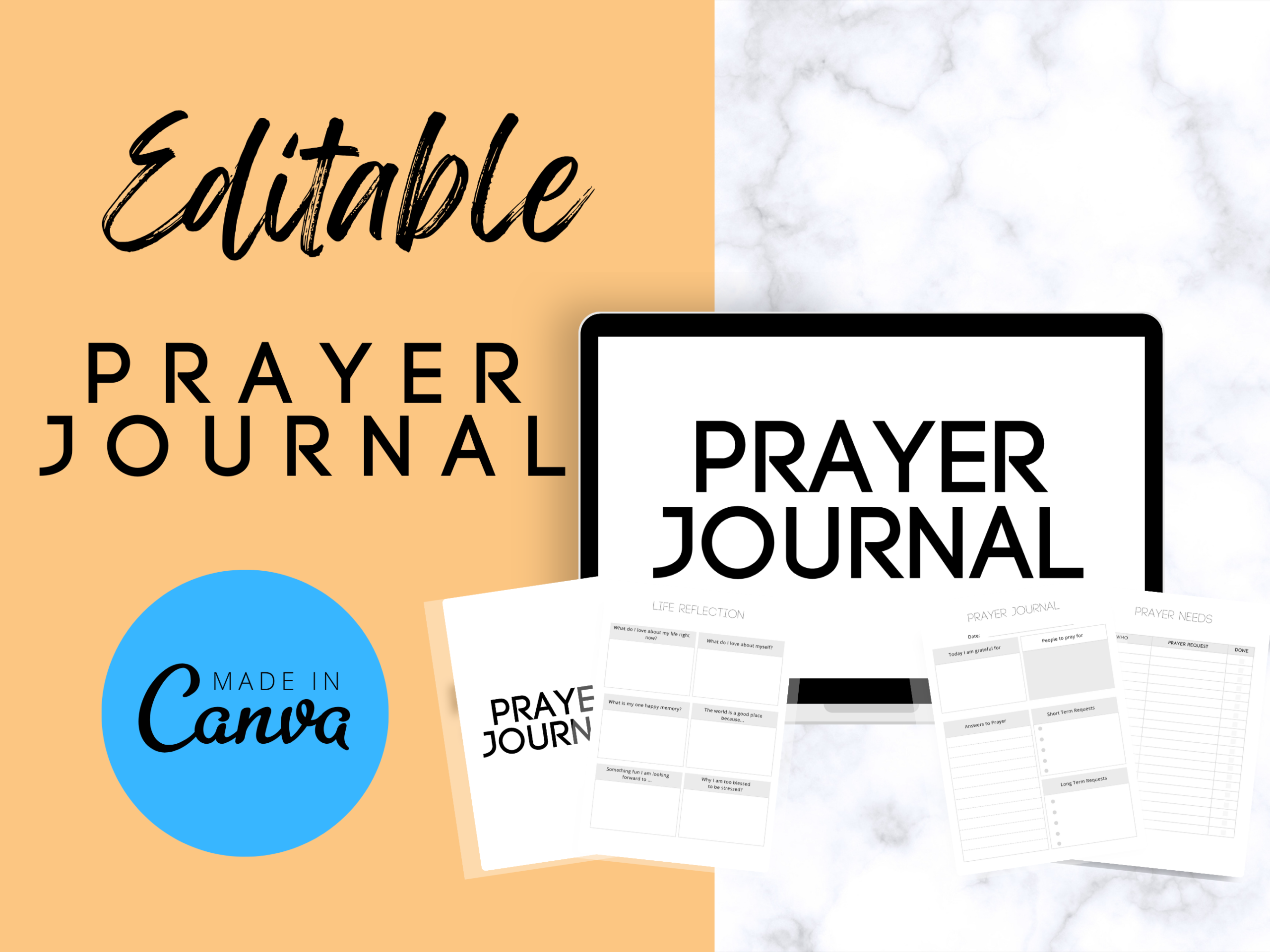 Prayer Journal — Editable Prayer Journal