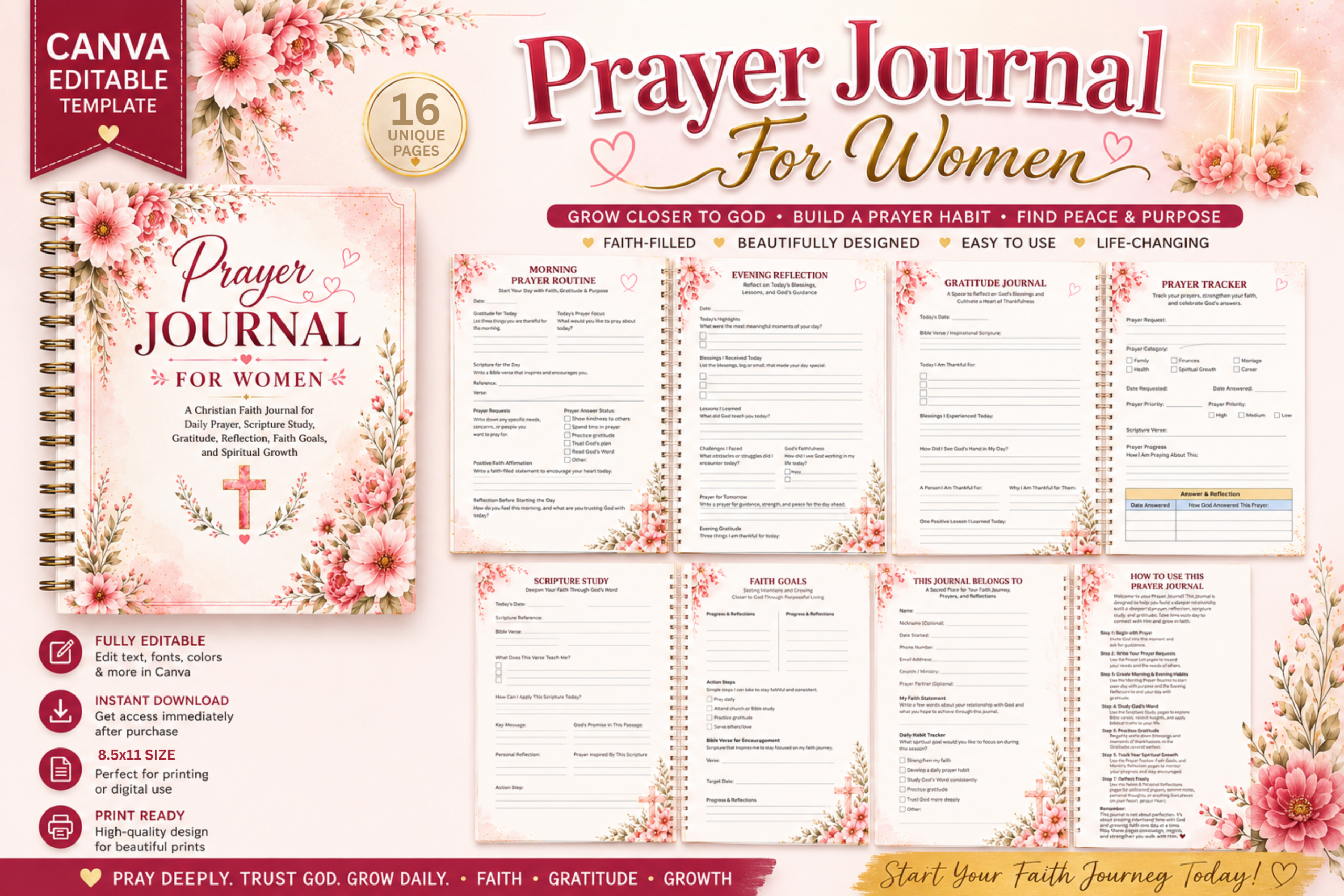 Prayer Journal — Prayer Journal for Women | KDP Interior