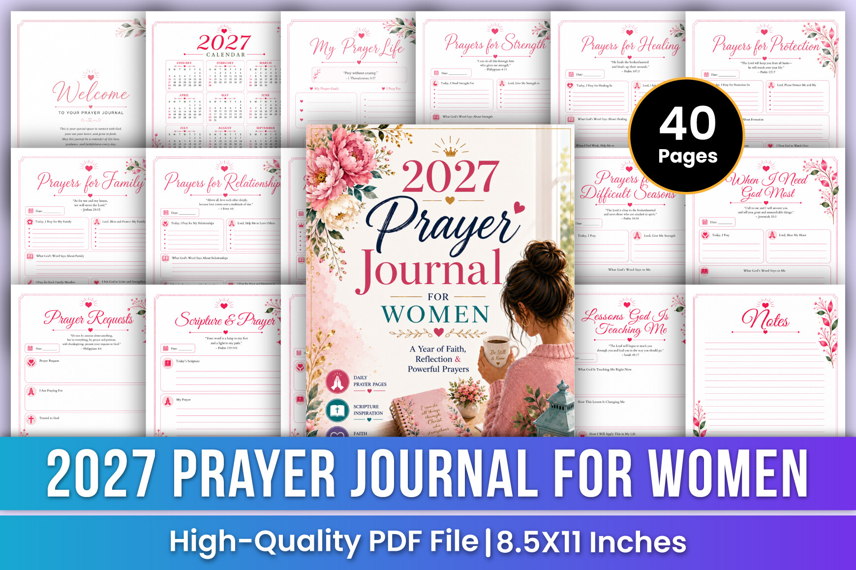 Prayer Journal — 2027 Prayer Journal for Women | Faith