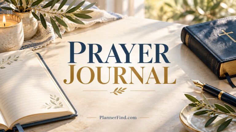 Prayer Journal — themed planning workspace