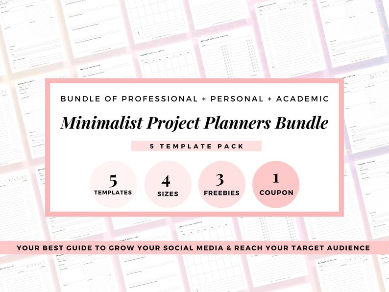 Project Planner — Project Notes and Timeline Bundle by PlannersByBee