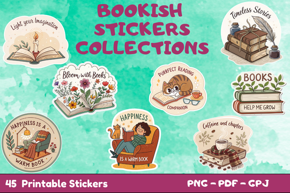 Reading Planner Stickers: Bookish Sticker Collection by STARSKDP