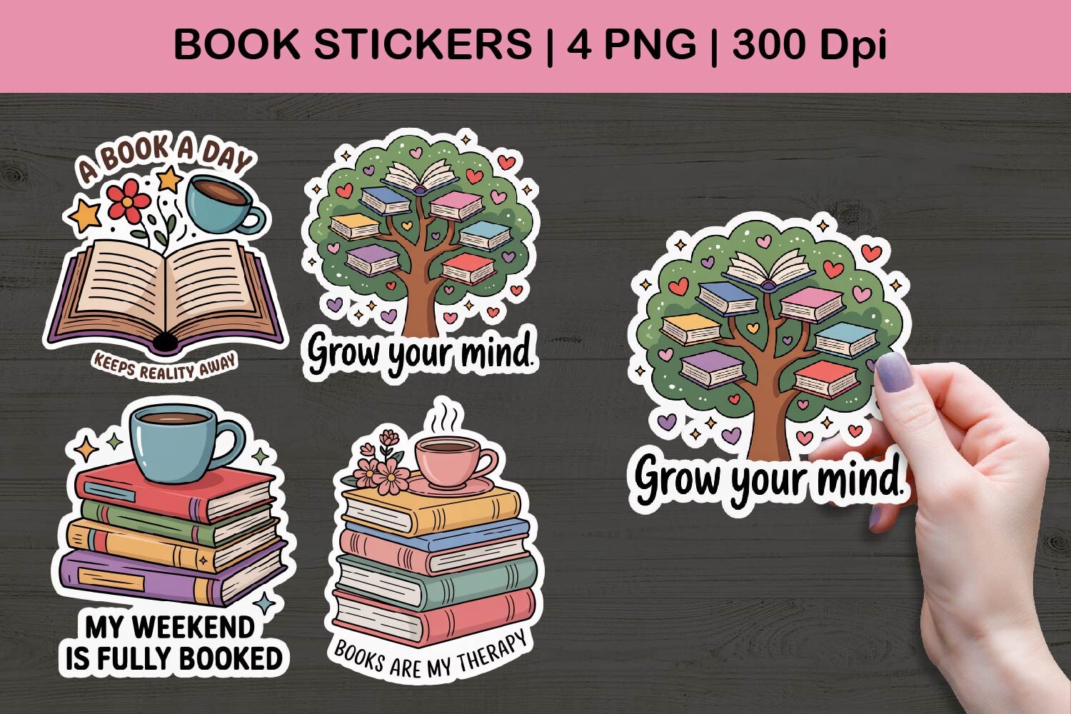 Reading Planner Stickers: Cute Reading Stickers by Paperswitch