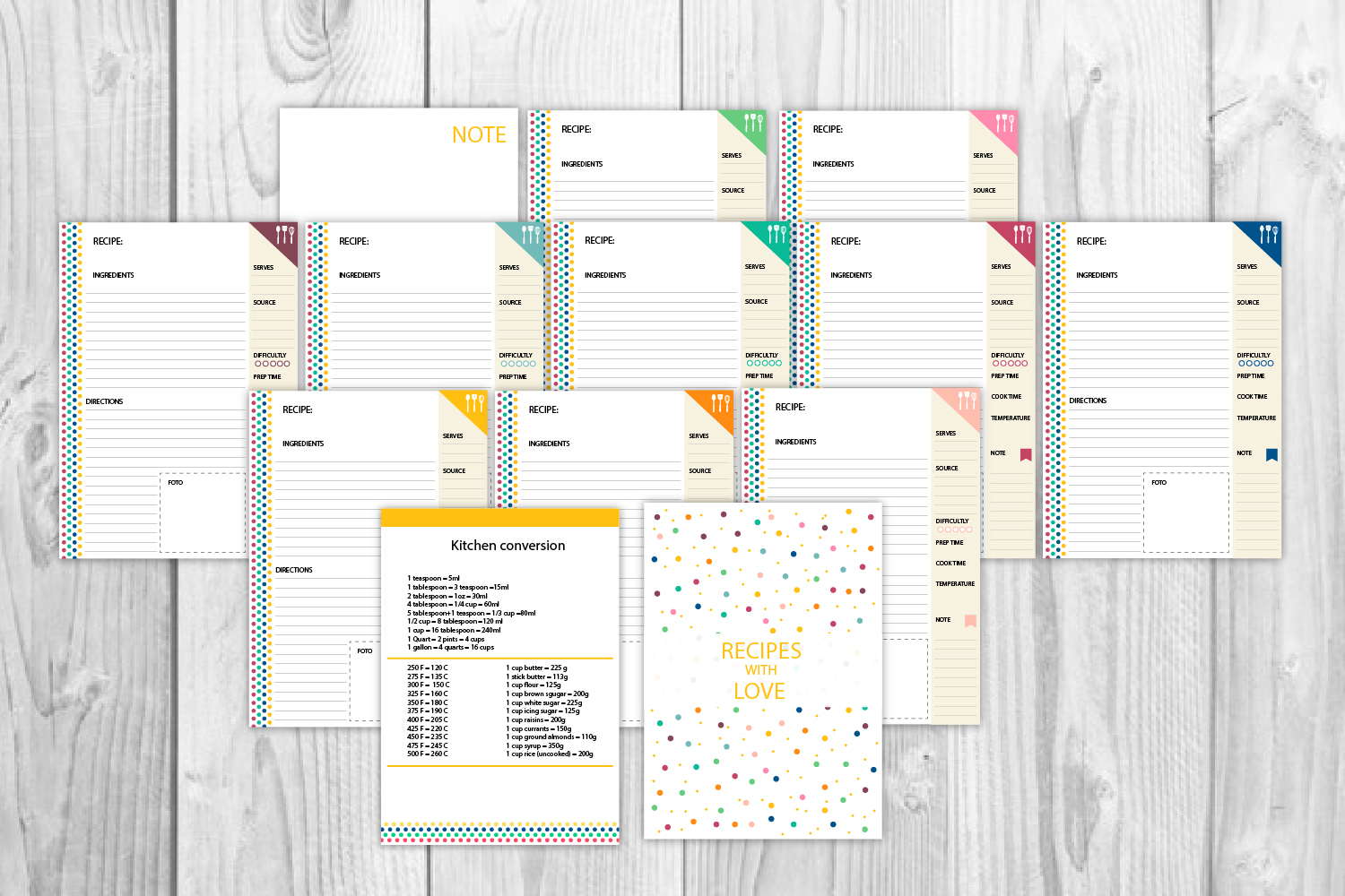 Recipe Binder: A4 Recipe Binder by Igraphic Studio