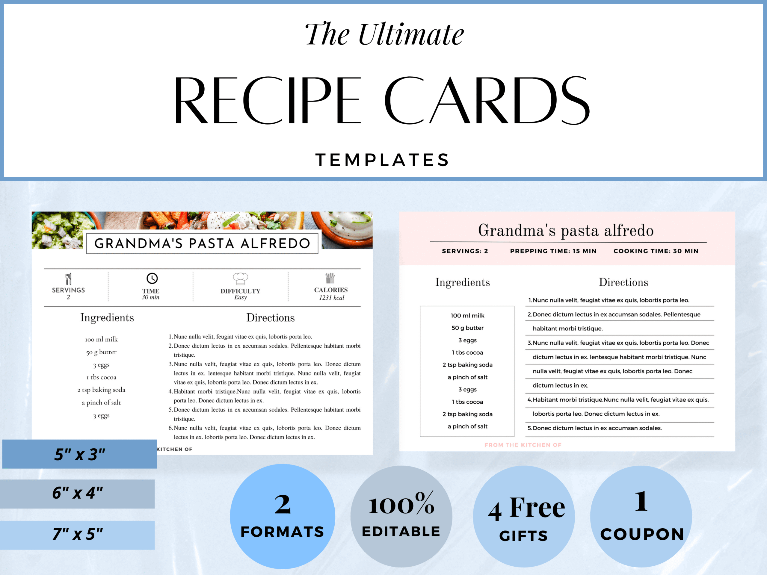Recipe Binder: Family Recipe Cards by Planners By Bee