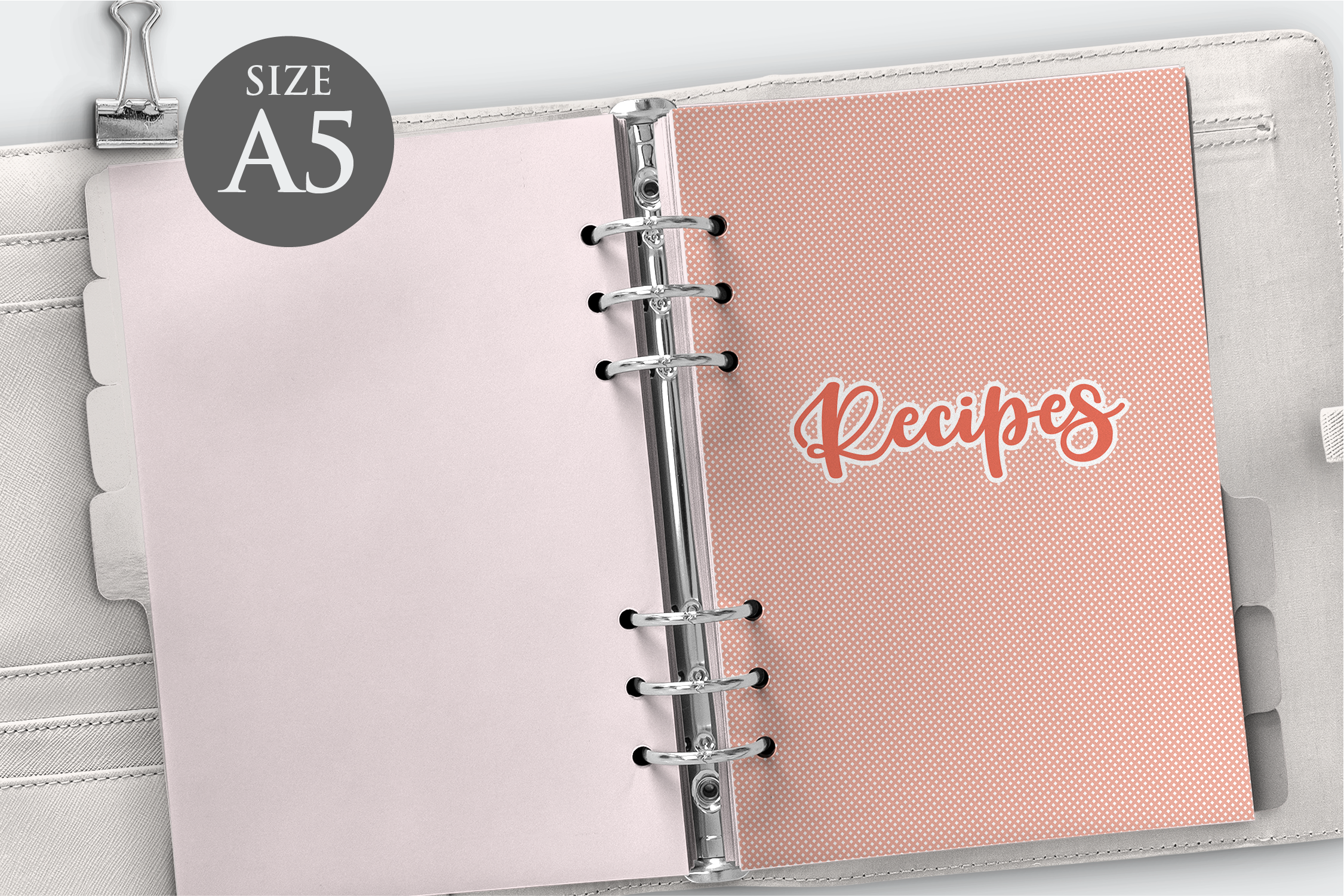 Recipe Binder: A5 Printable Recipe Binder by Karamela Design