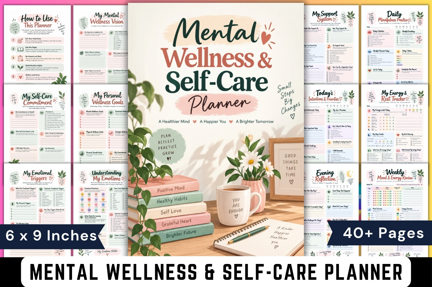 Self Care Planner — Mental Wellness & Self-Care Planner by Mahira Pro
