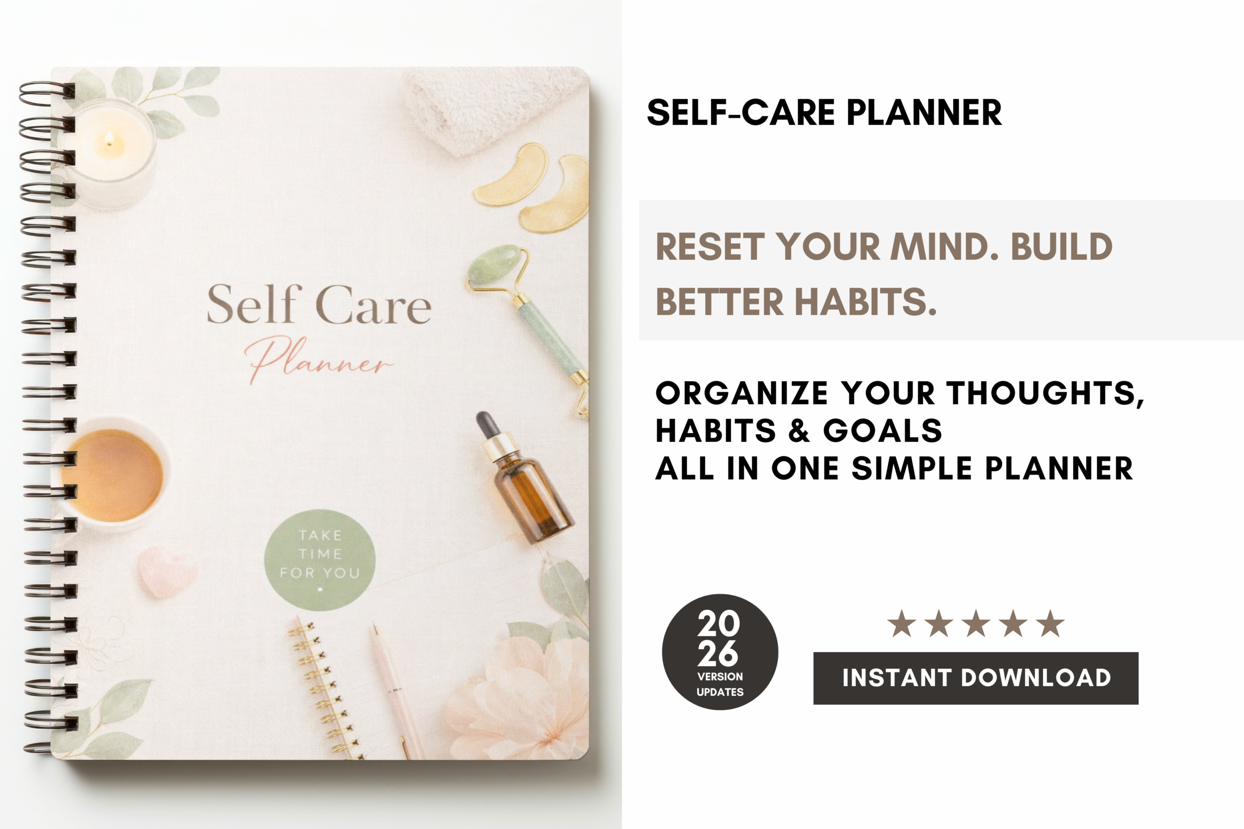 Self Care Planner — Daily Self-Care Planner Canva by Anjali Anjali