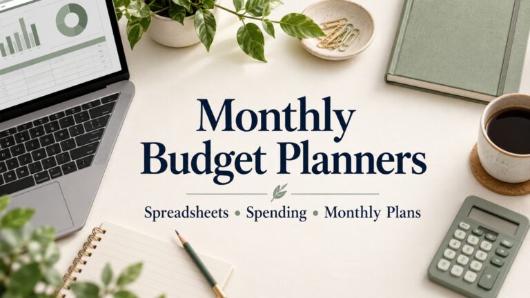 monthly budget planner editorial cover