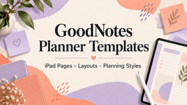 GoodNotes planner editorial cover